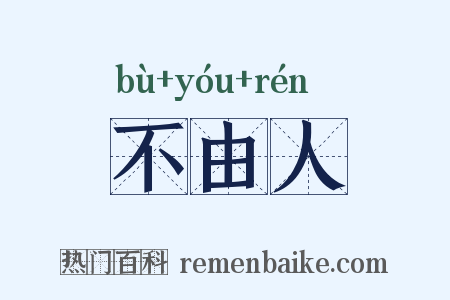 不由人是什么意思的图片